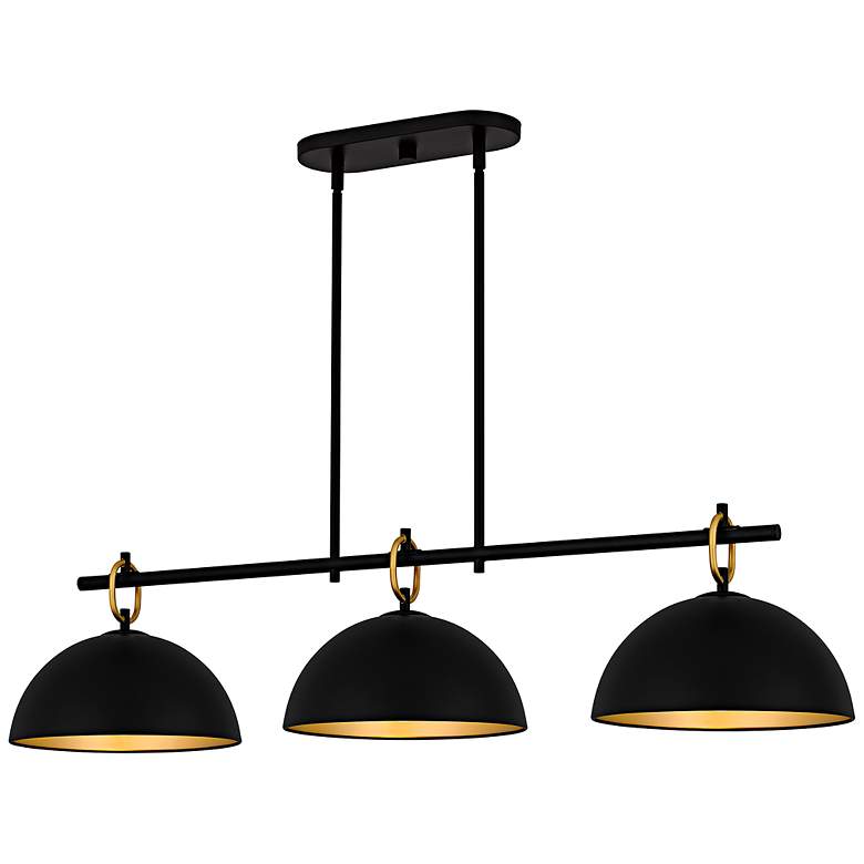Image 1 Cleo 3-Light Matte Black Linear Chandelier
