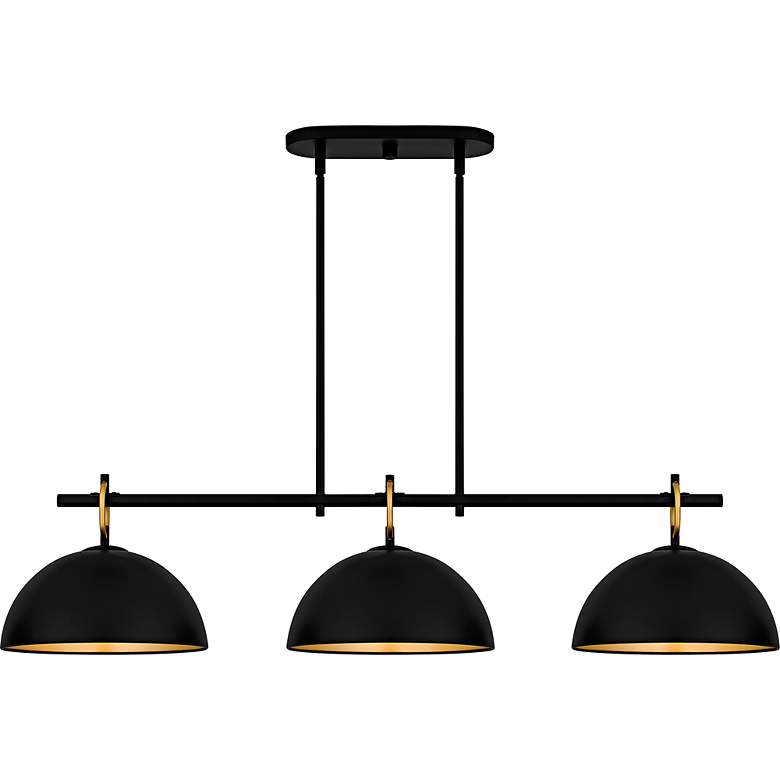 Image 3 Cleo 3-Light Matte Black Linear Chandelier more views