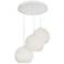 Cleo 31" Wide White 3-Light Round Cluster Pendant