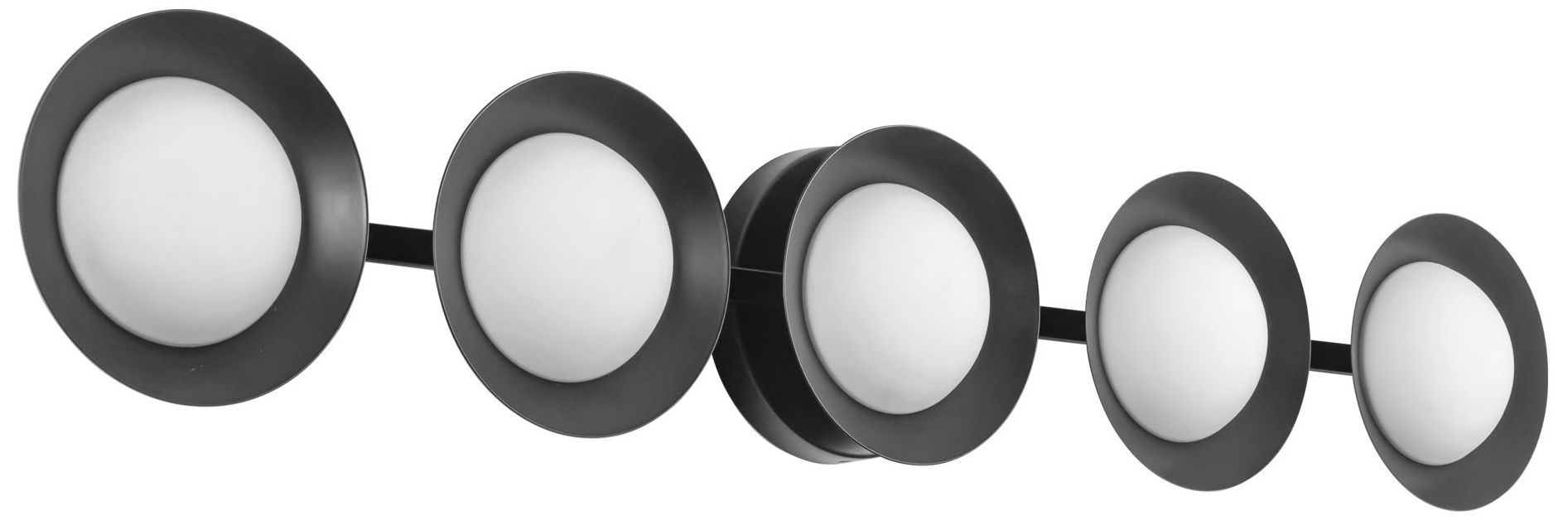 Image 3 Cleo 36-in Black dimmable LED Bathroom Vanity Light with Opal Glass more views
