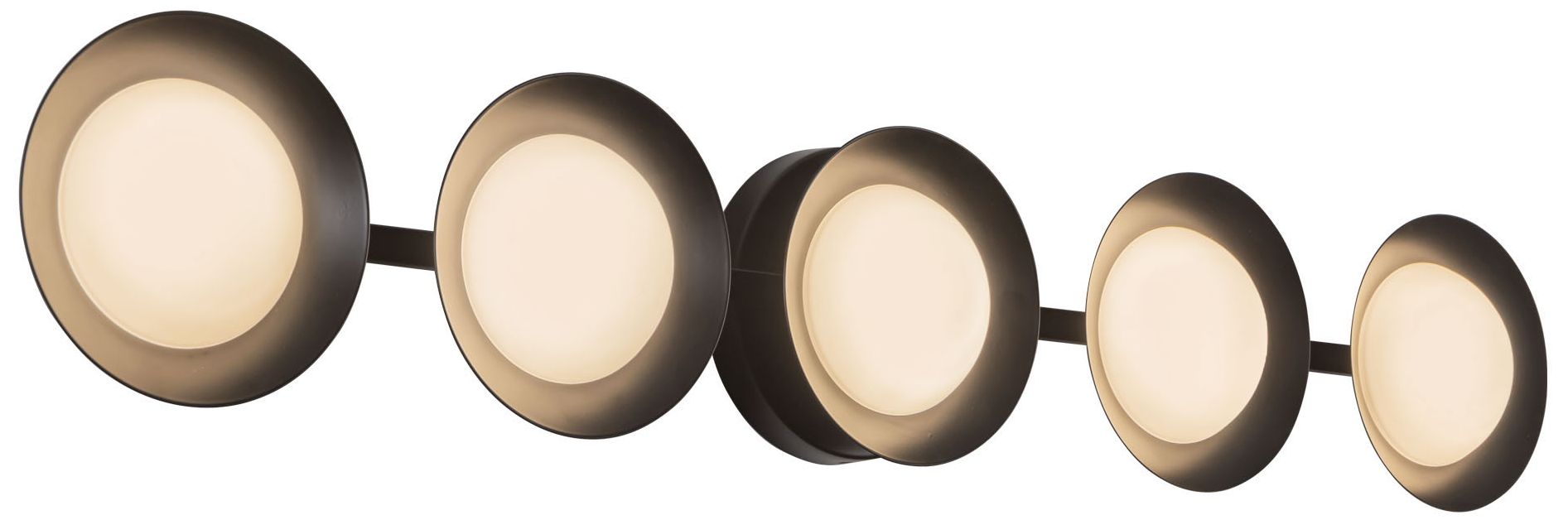 Image 6 Cleo 36-in Black dimmable LED Bathroom Vanity Light with Opal Glass more views