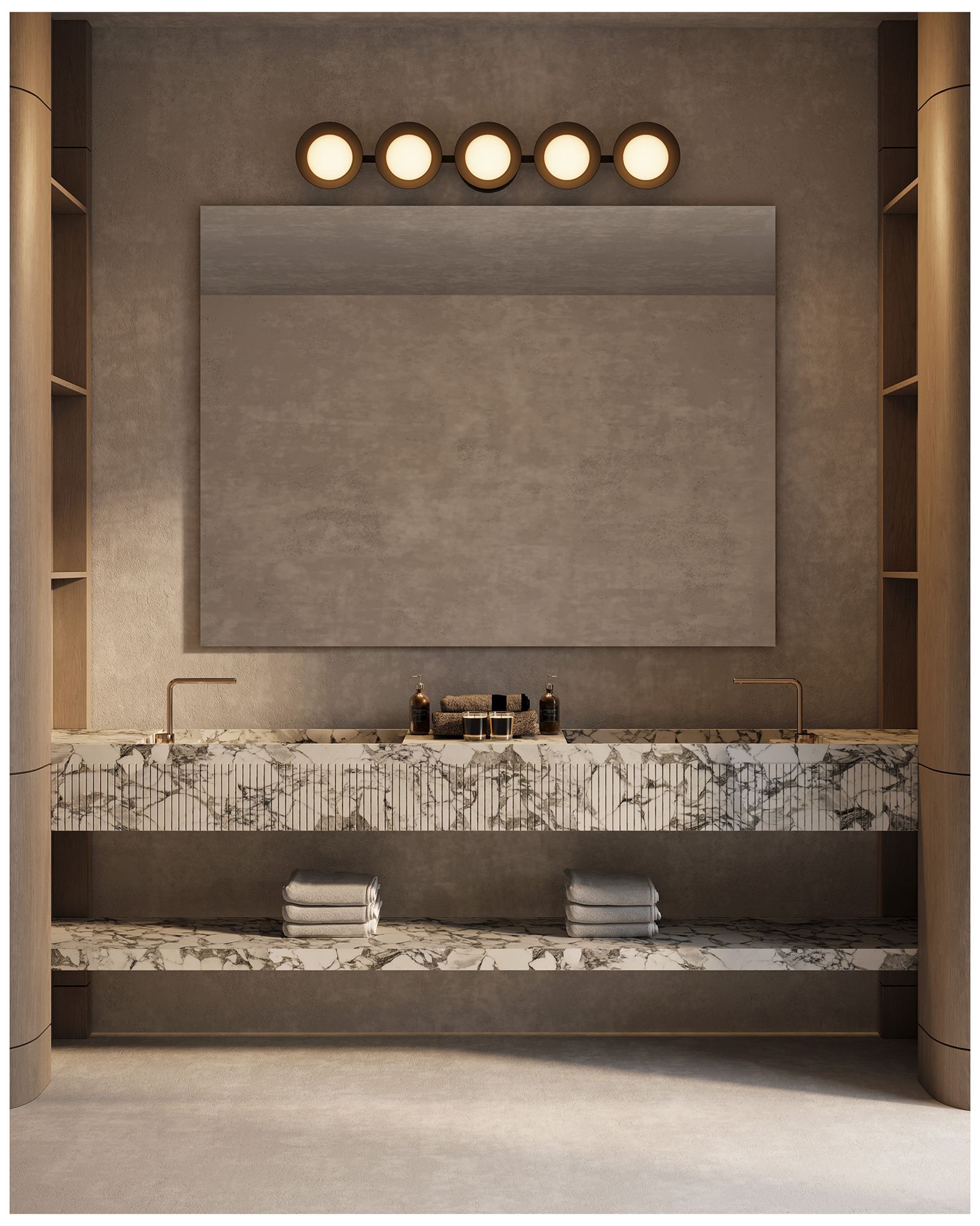 Image 7 Cleo 36-in Black dimmable LED Bathroom Vanity Light with Opal Glass more views