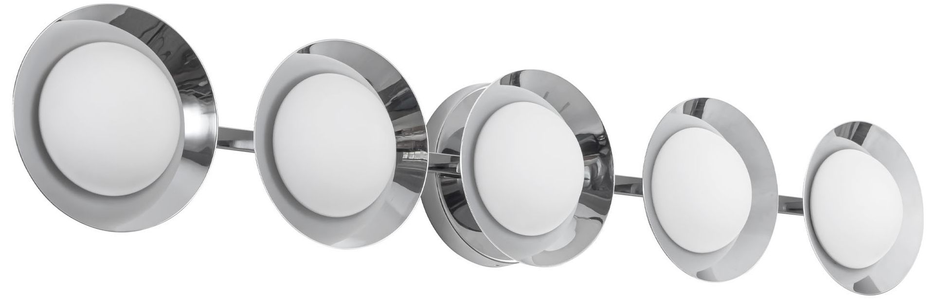 Image 3 Cleo 36-in Chrome dimmable LED Bathroom Vanity Light with Opal Glass more views