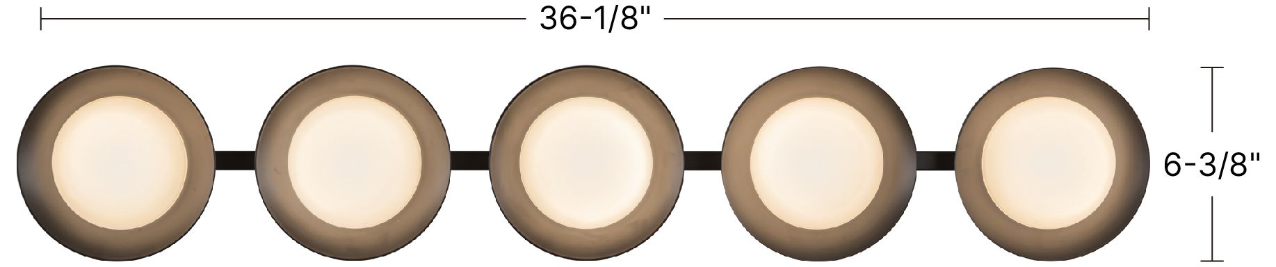 Image 7 Cleo 36-in Chrome dimmable LED Bathroom Vanity Light with Opal Glass more views