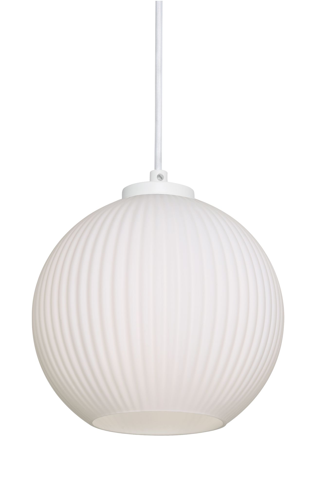 Image 3 Cleo 8" Wide White Pendant with White Glass Shade more views