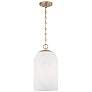 2_Cleo Capsule 9" Wide Brass and Alabaster Glass Mini Pendant