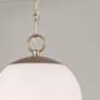 3_Cleo Capsule 9" Wide Brass and Alabaster Glass Mini Pendant more views