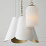 5_Cleo Capsule 9" Wide Brass and Alabaster Glass Mini Pendant more views