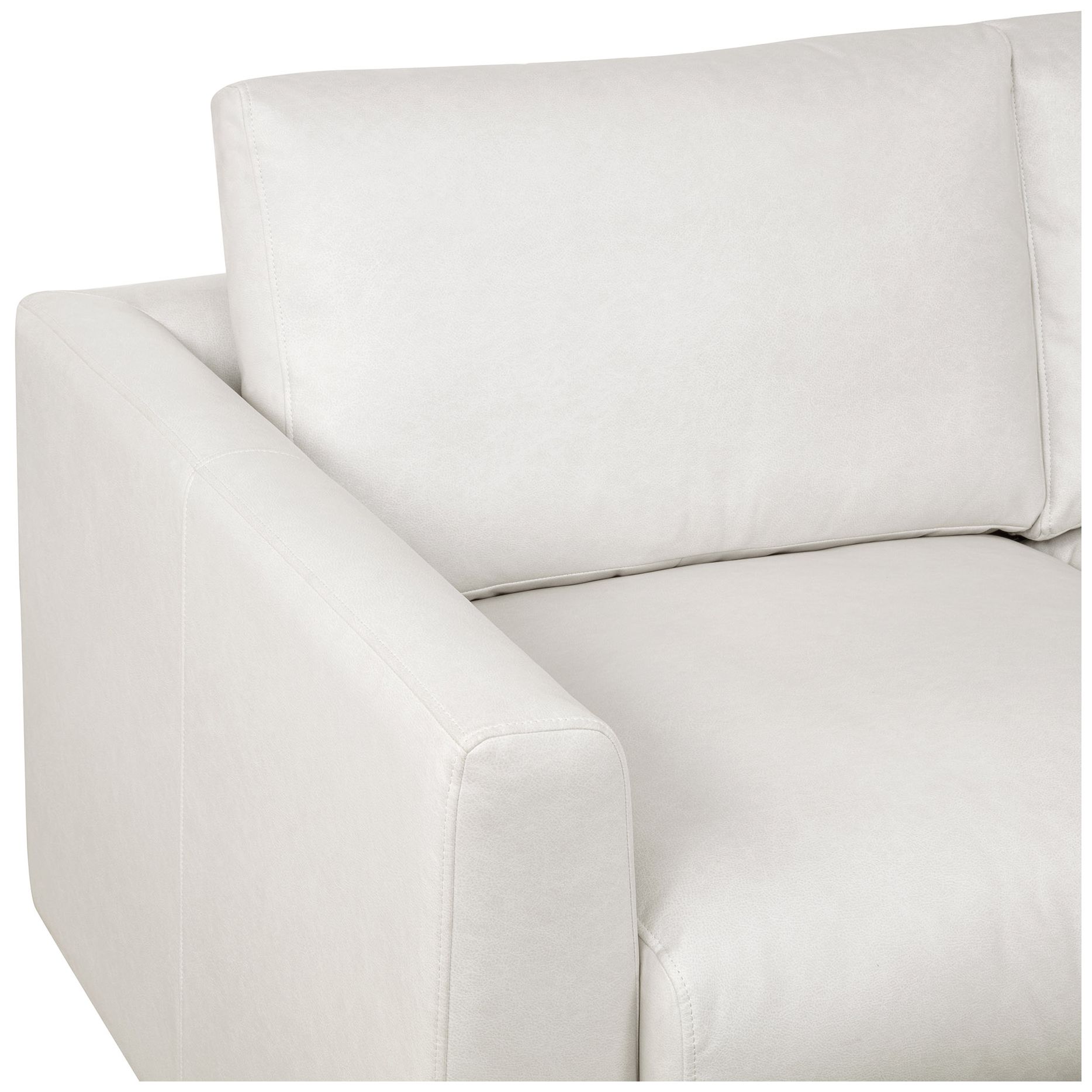Image 5 Cleo Contemporary 96" Upholstered Sofa in Cream more views