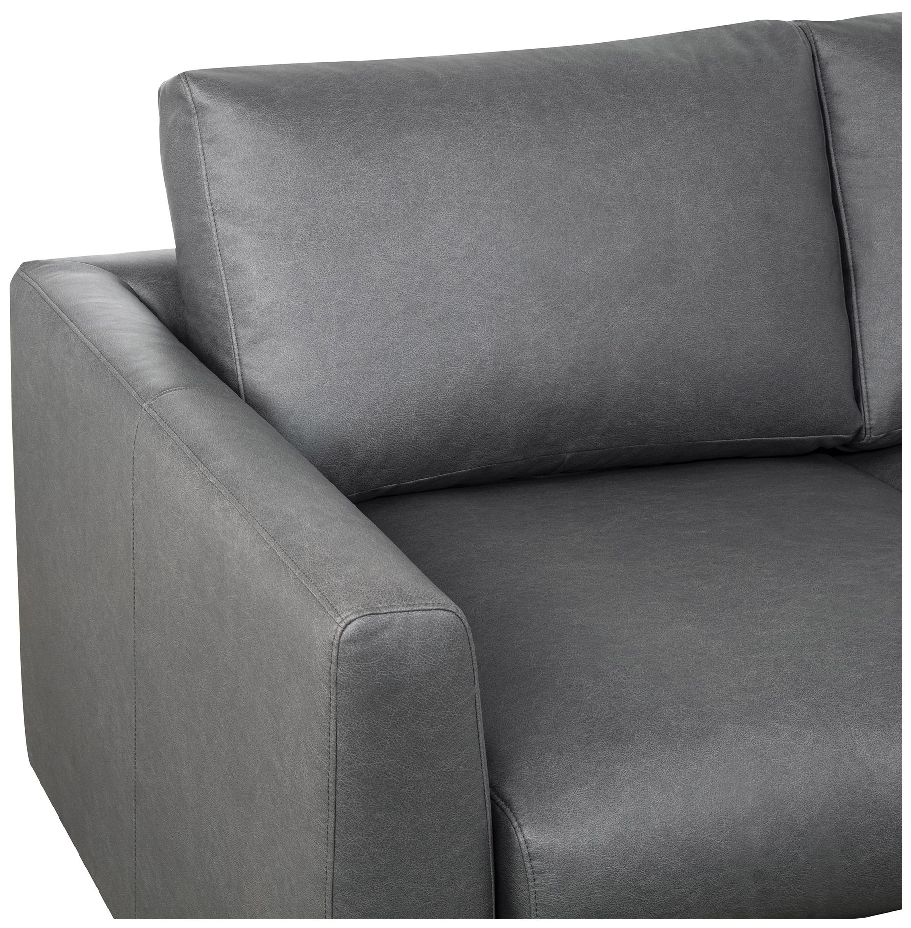 Image 5 Cleo Contemporary 96" Upholstered Sofa in Pewter more views