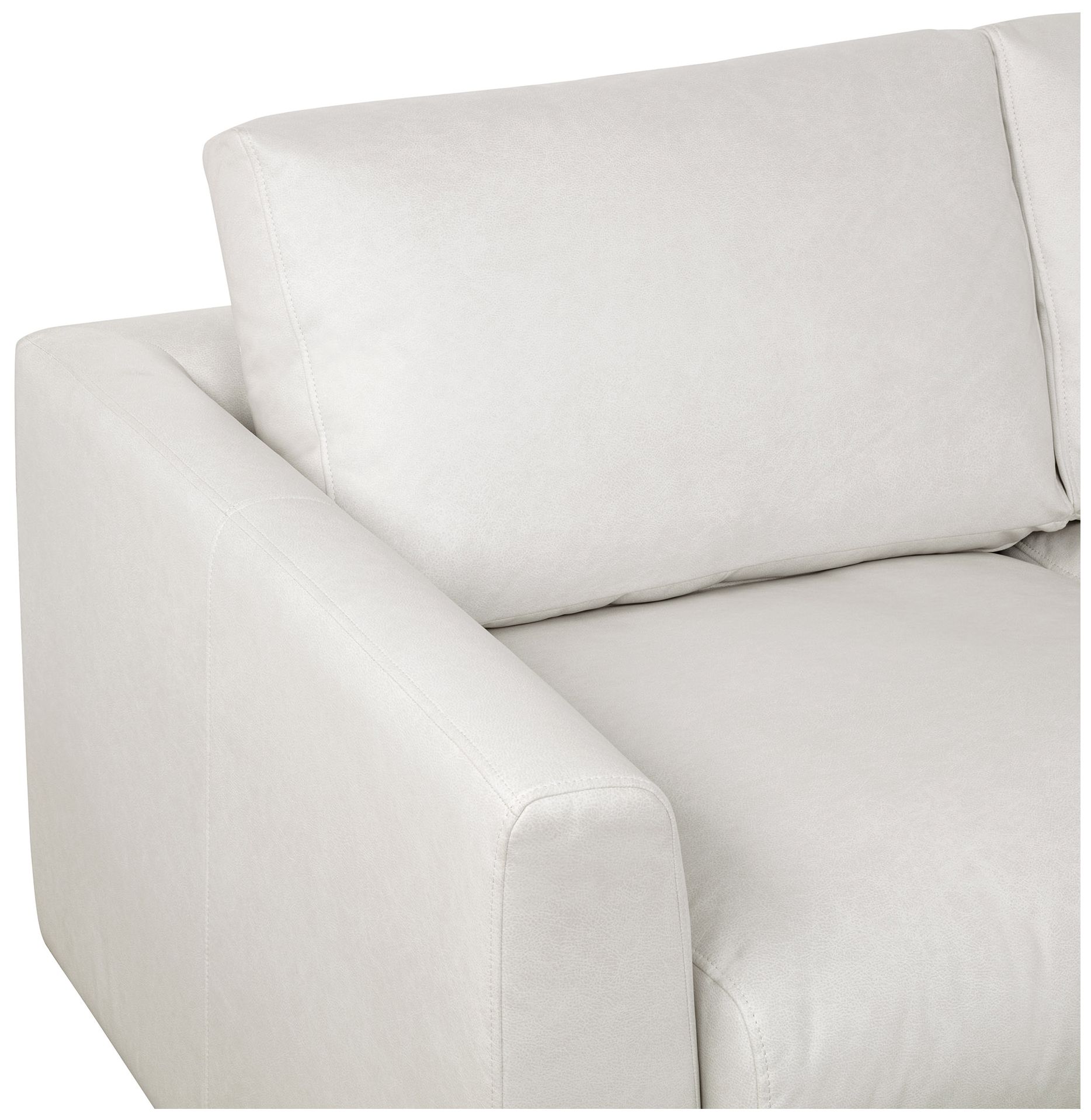 Image 5 Cleo Contemporary Upholstered Loveseat in Cream more views
