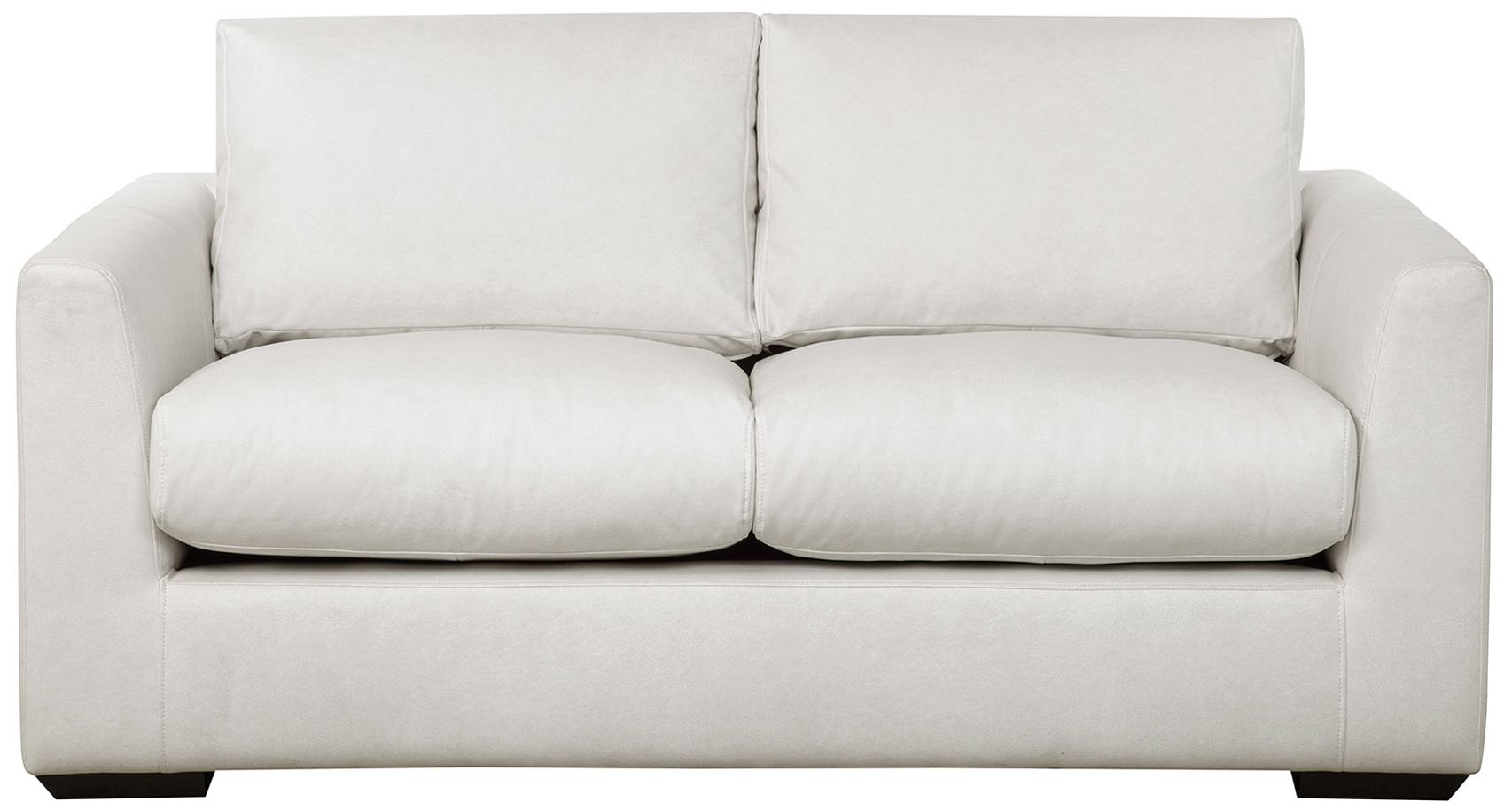 Image 6 Cleo Contemporary Upholstered Loveseat in Cream more views