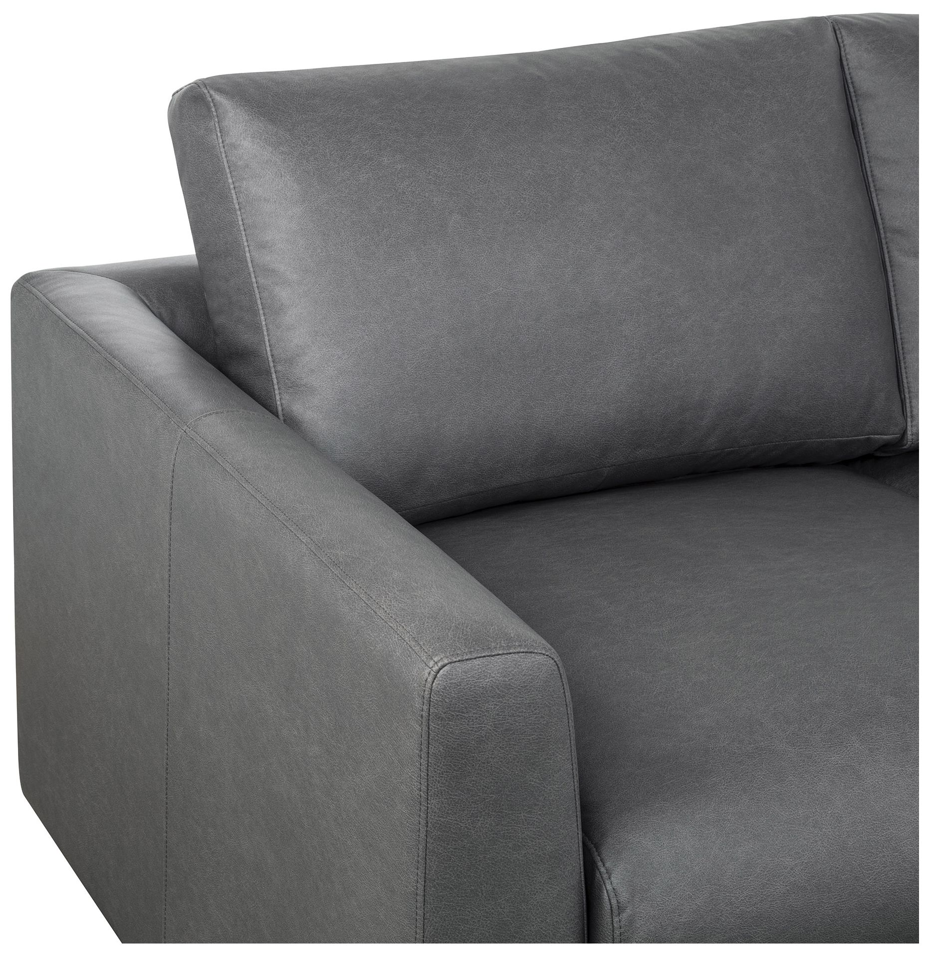 Image 5 Cleo Contemporary Upholstered Loveseat in Pewter more views