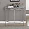 Cleo Silver Metal Demilune Hall Console Table