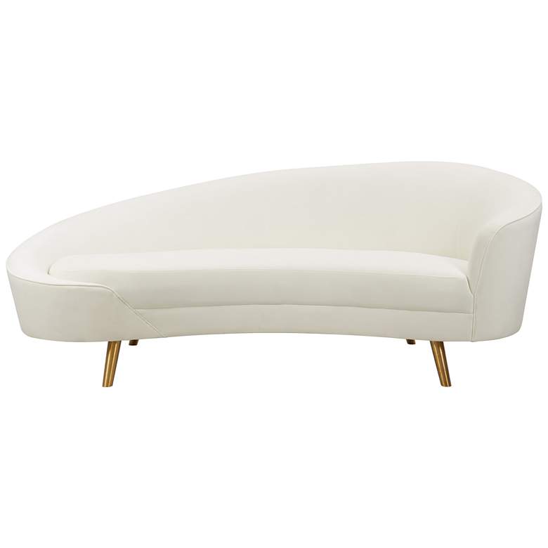 Image 1 Cleopatra 90 inch Wide Cream Velvet Sofa