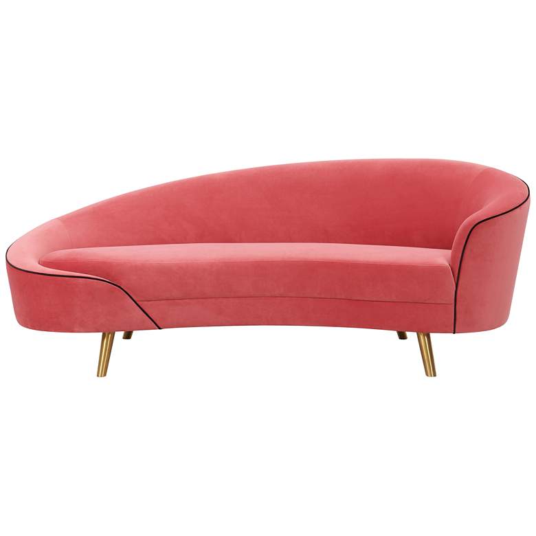Image 1 Cleopatra 90 inch Wide Hot Pink Velvet Sofa