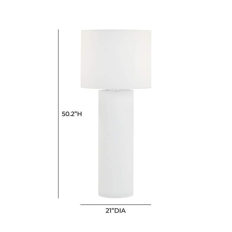 Image 5 Cleopatra Cream Linen Fabric Column Floor Lamp more views