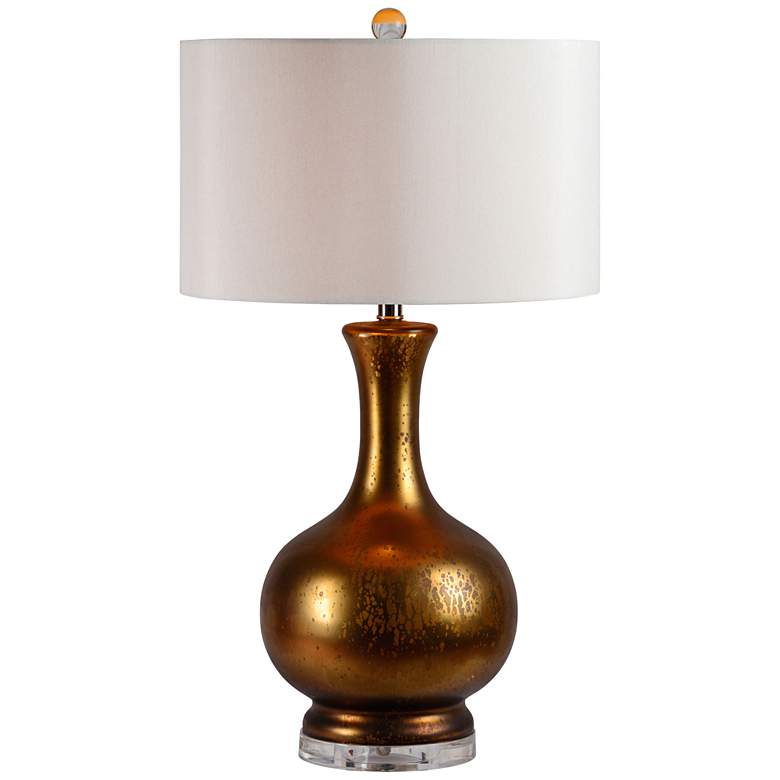Image 1 Cleopatra Golden Mercury Glass Gourd Table Lamp