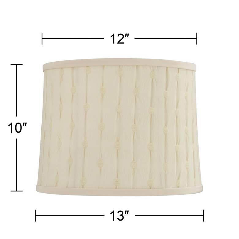 Image 7 Clermont Beige Softback Drum Lamp Shade 12x13x10 (Washer) more views