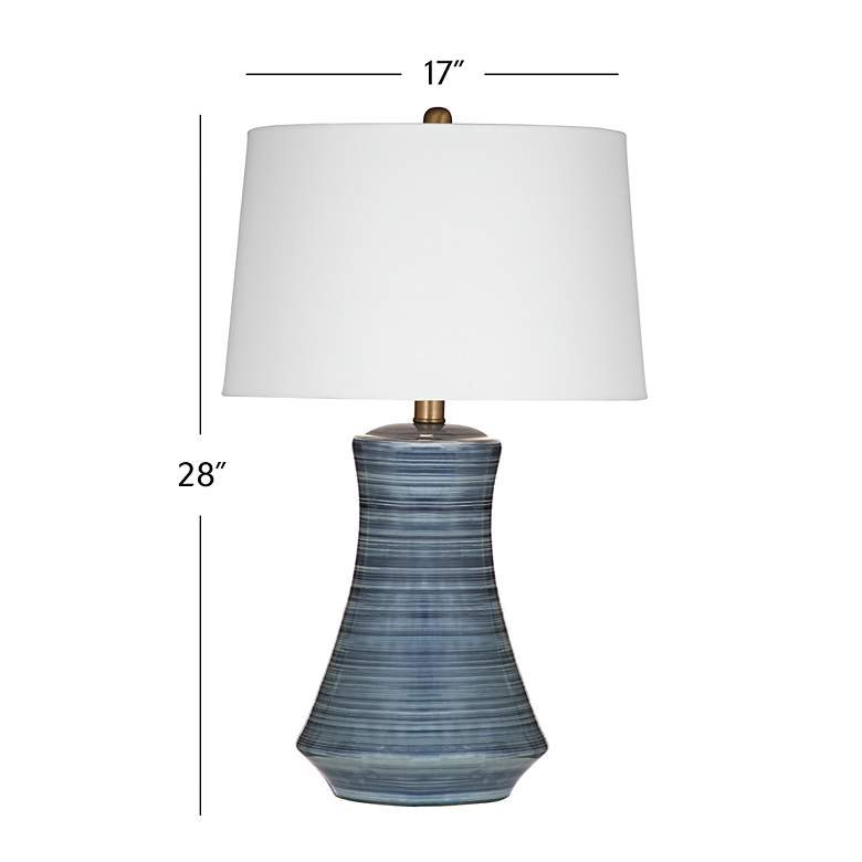 Image 4 Clermont Blue Gray Ceramic Table Lamp more views