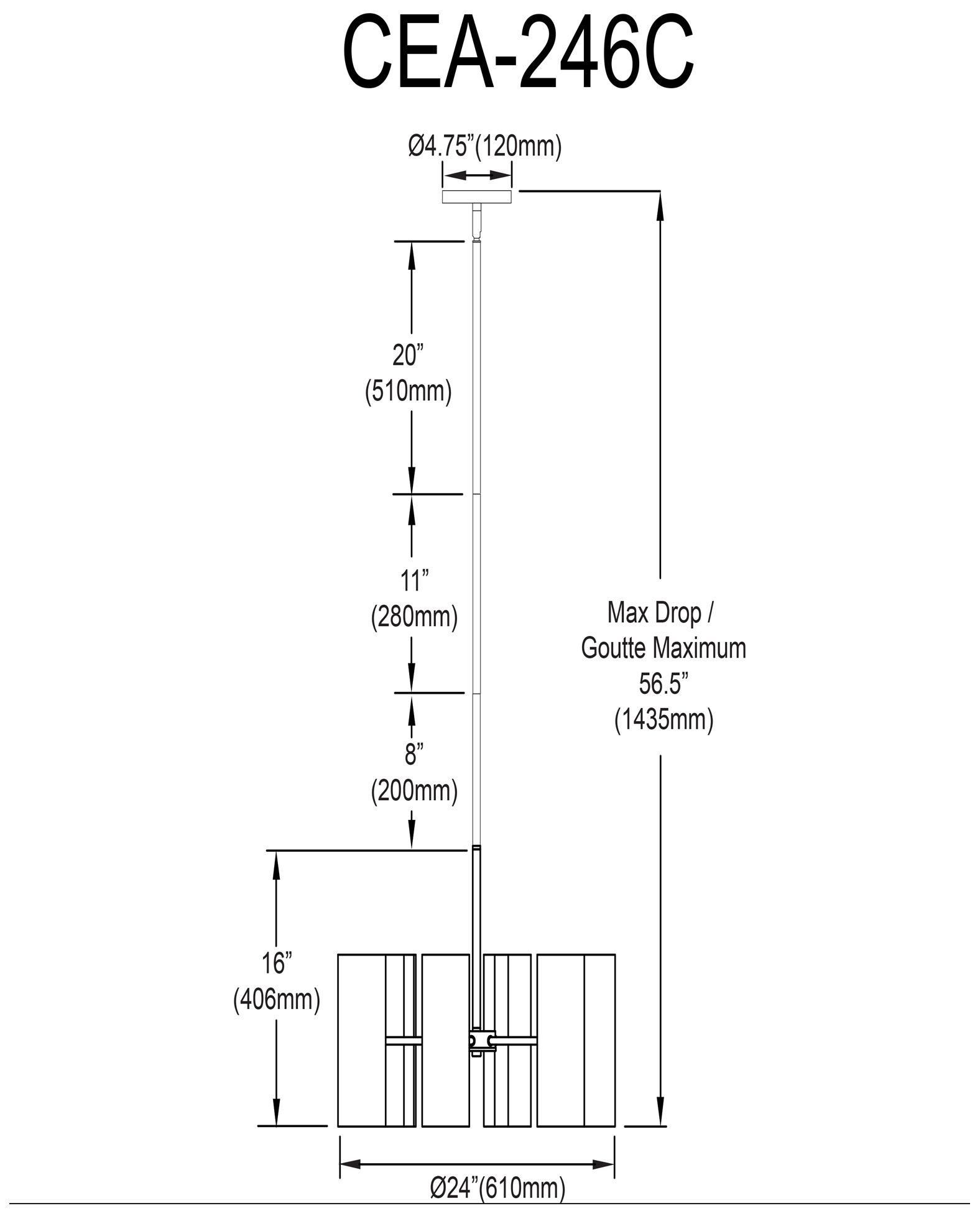 Image 3 Cleta 24" Wide 6-Light Satin Chrome Finish Chandelier  w/ White Shade more views