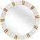 Clever Natural Cream 30" Round Wall Mirror
