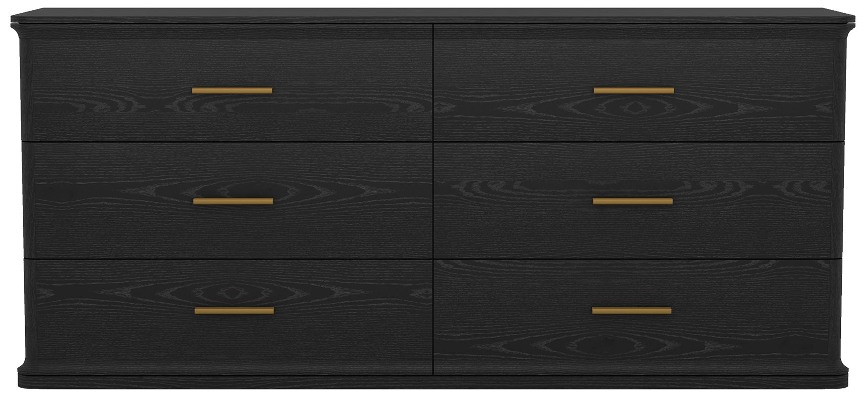 Image 2 Clifford Traditional Dresser in Black (6-Drawer)