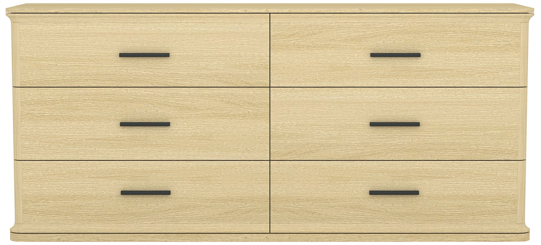 Image 2 Clifford Traditional Dresser in Natural Oak (6-Drawer)