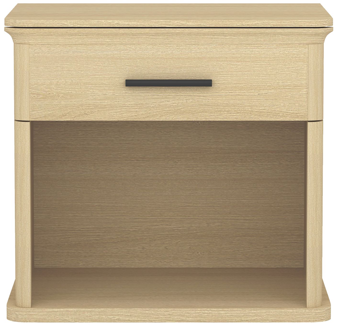 Image 3 Clifford Traditional Nightstand in Natural Oak (1-Drawer) more views