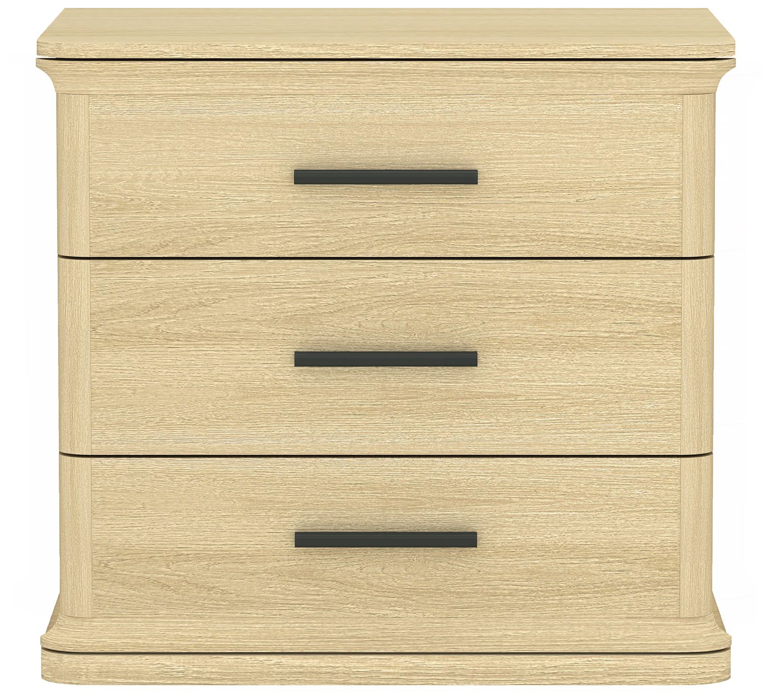 Image 3 Clifford Traditional Nightstand in Natural Oak (3-Drawer) more views