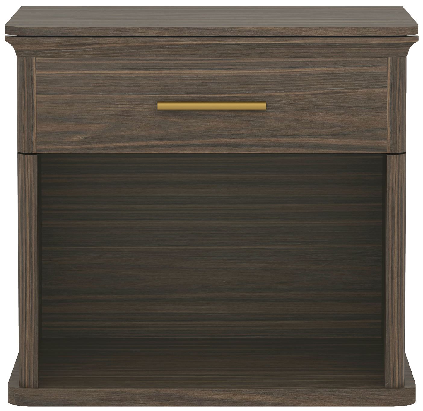 Image 3 Clifford Traditional Nightstand in Walnut (1-Drawer) more views