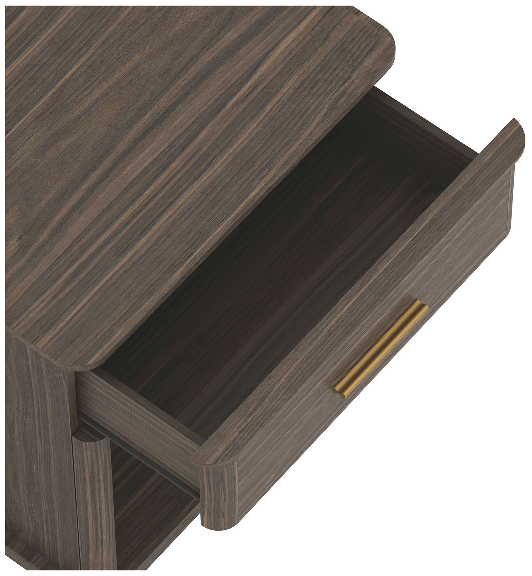 Image 6 Clifford Traditional Nightstand in Walnut (1-Drawer) more views