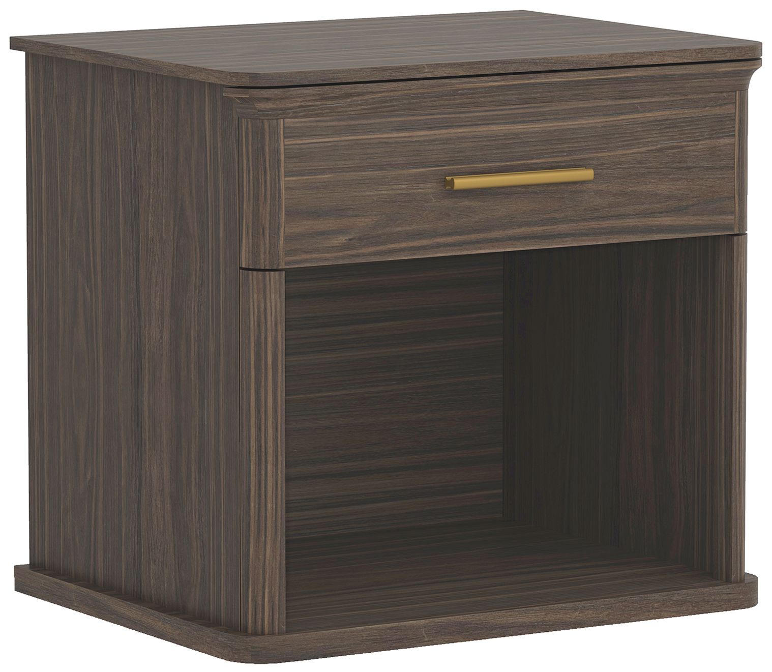 Image 7 Clifford Traditional Nightstand in Walnut (1-Drawer) more views