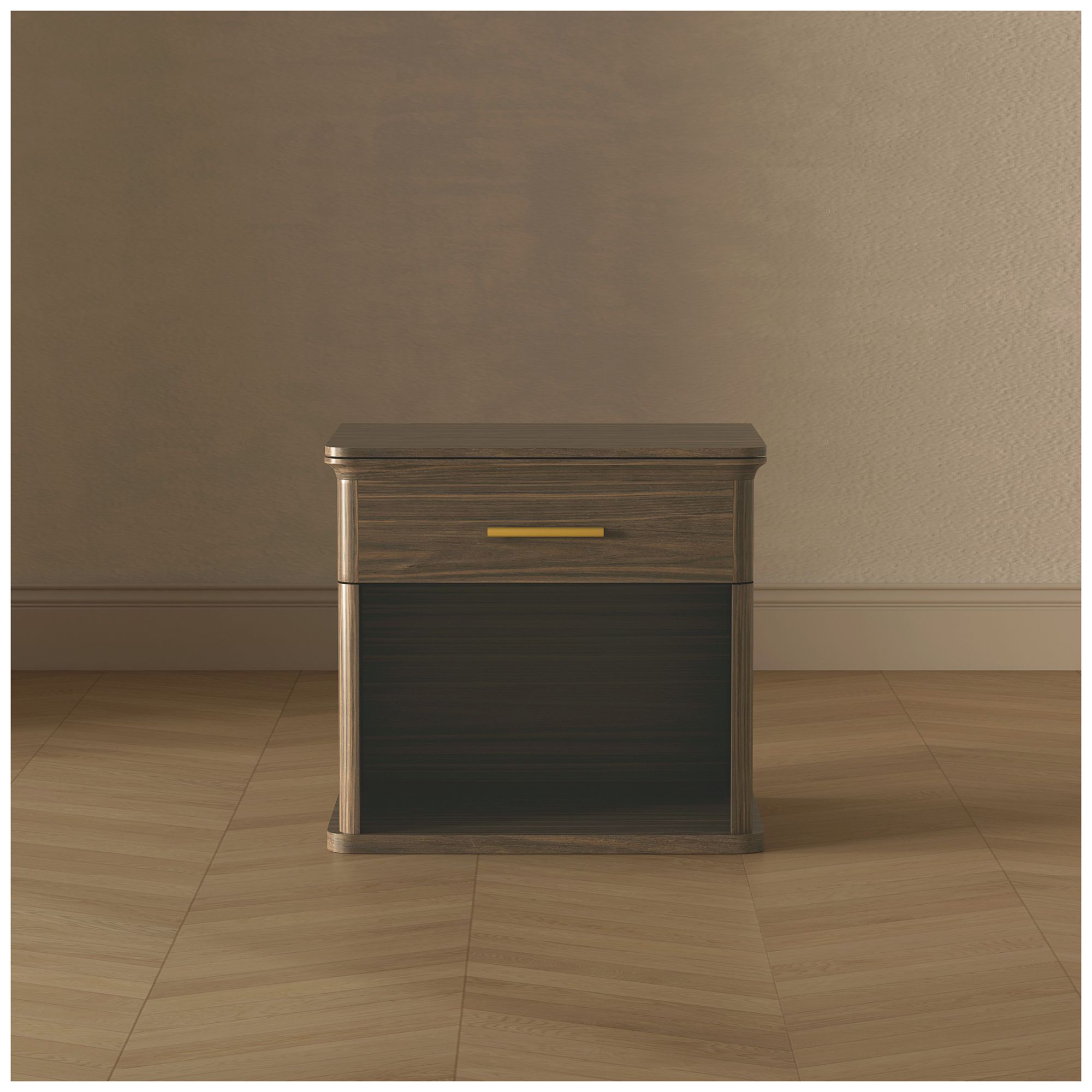 Clifford Traditional Nightstand in Walnut (1-Drawer)
