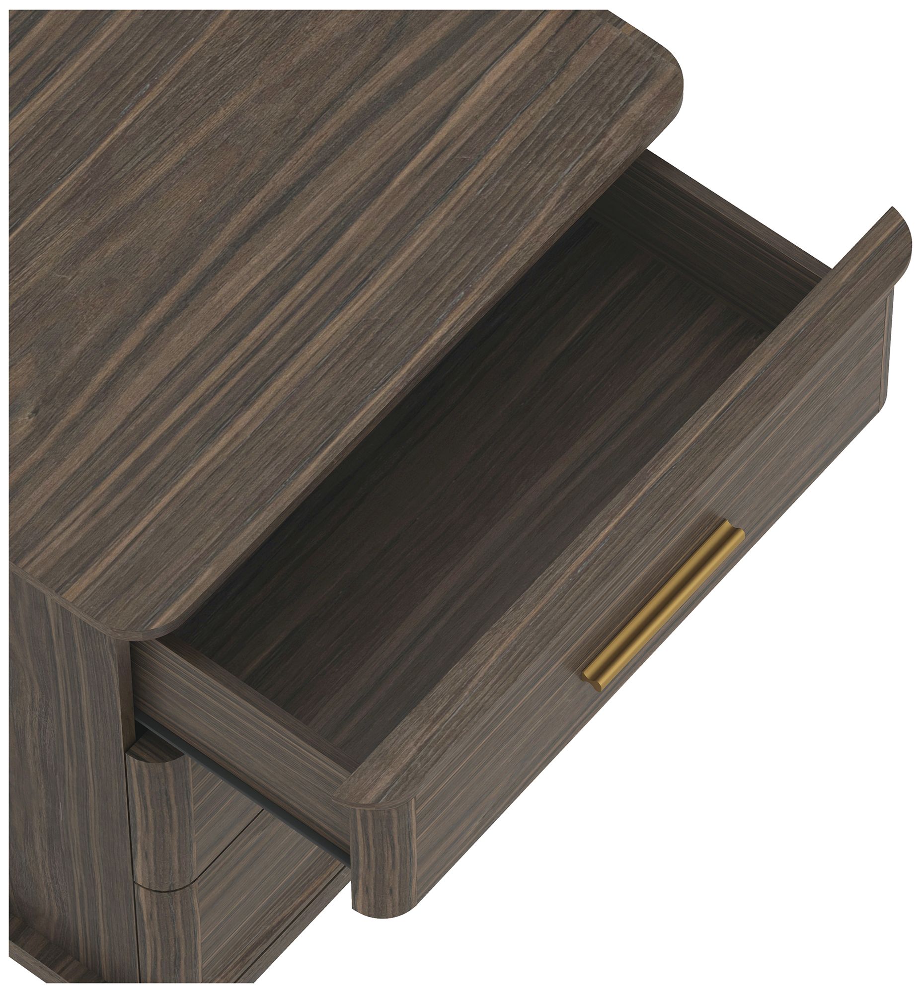 Image 6 Clifford Traditional Nightstand in Walnut (3-Drawer) more views
