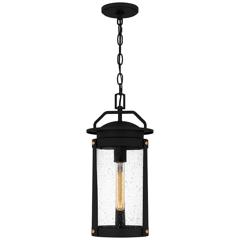 Image 1 Clifton 1-Light Earth Black Outdoor Hanging Lantern