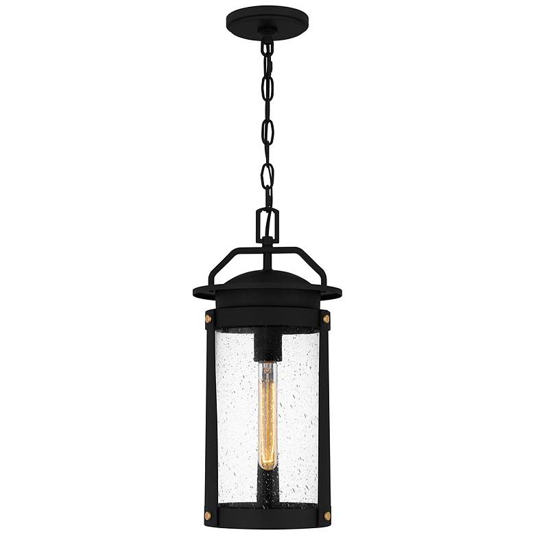 Image 1 Clifton 1-Light Earth Black Outdoor Hanging Lantern