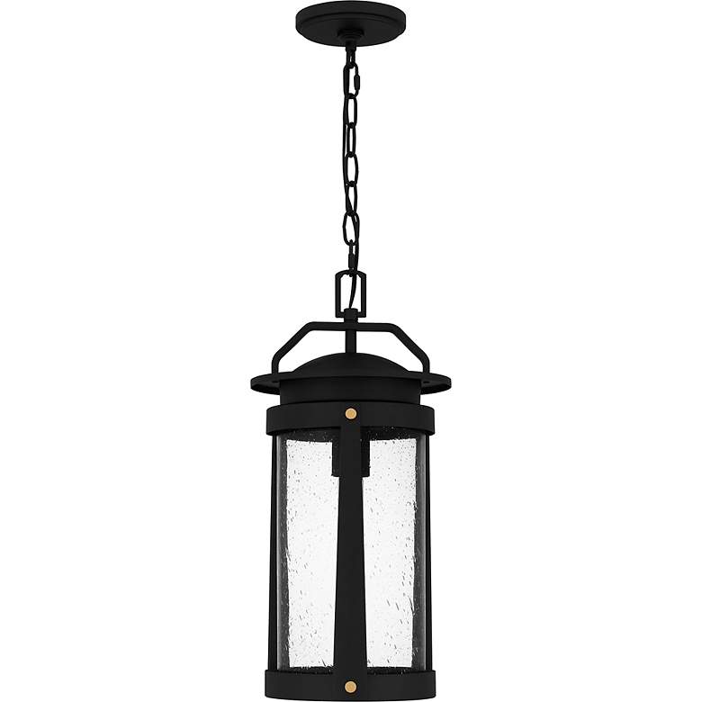 Image 2 Clifton 1-Light Earth Black Outdoor Hanging Lantern more views