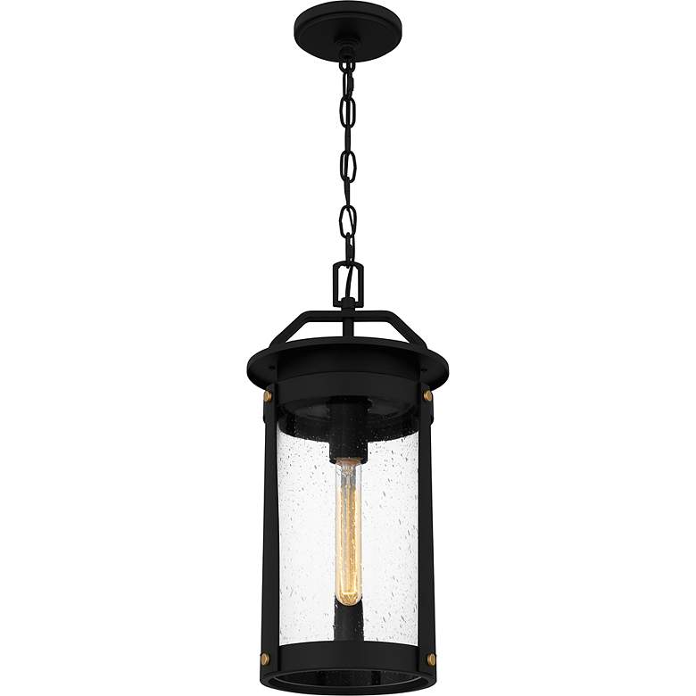 Image 3 Clifton 1-Light Earth Black Outdoor Hanging Lantern more views