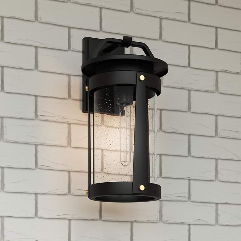 Image 1 Clifton 1-Light Earth Black Outdoor Wall Lantern