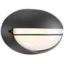 Clifton 5 1/4" High Black Oval LED Outdoor Wall Light