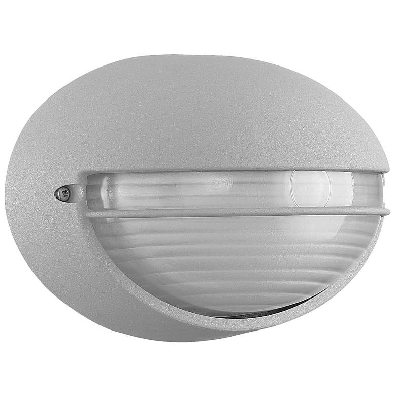 Image 4 Clifton 5 1/4" High Satin Oval LED Outdoor Wall Light more views