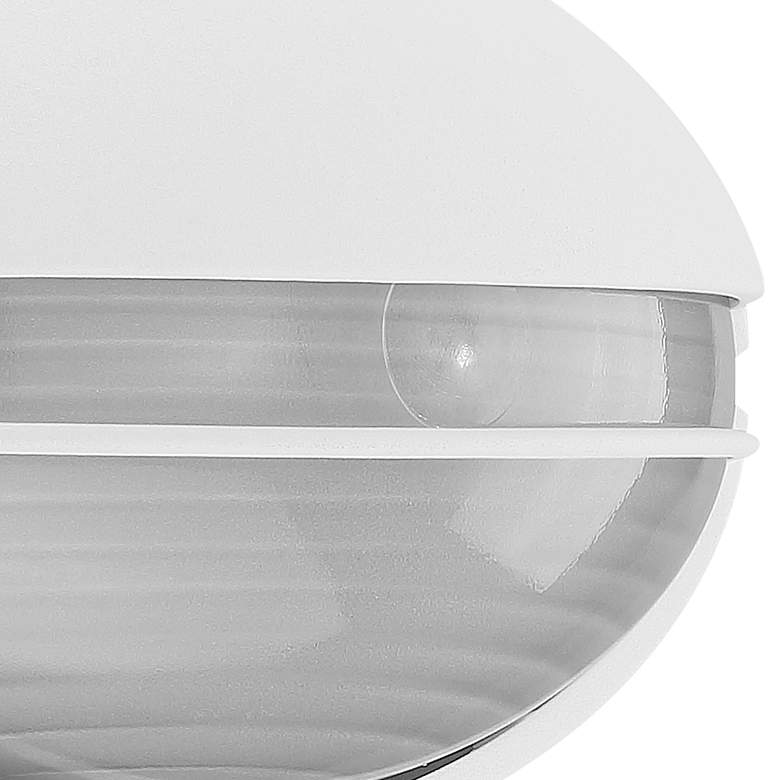 Image 3 Clifton 5 1/4" High White Oval LED Outdoor Wall Light more views