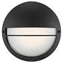 3_Clifton 9 3/4" High Black Round LED Outdoor Wall Light more views