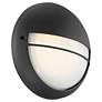 5_Clifton 9 3/4" High Black Round LED Outdoor Wall Light more views