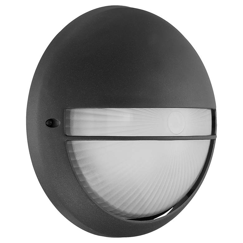 Image 7 Clifton 9 3/4" High Black Round LED Outdoor Wall Light more views