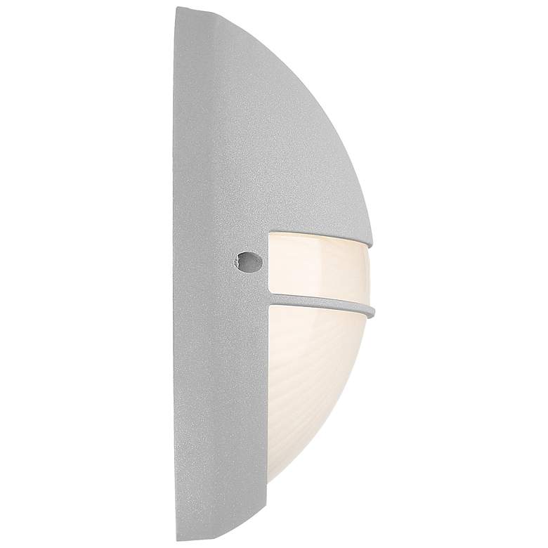 Image 4 Clifton 9 3/4" High Satin Round LED Outdoor Wall Light more views