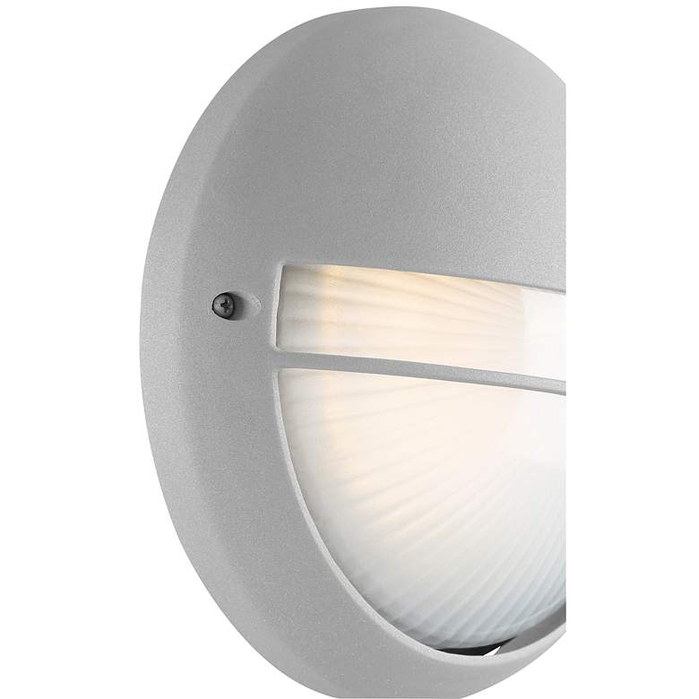 Image 6 Clifton 9 3/4 inch High Satin Round LED Outdoor Wall Light more views