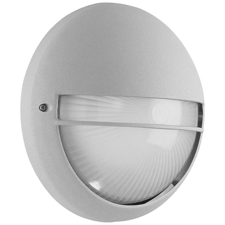 Image 7 Clifton 9 3/4" High Satin Round LED Outdoor Wall Light more views