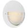 Clifton 9 3/4" High White Round LED Outdoor Wall Light